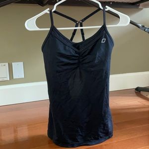 Black Lorna Jane Cinched bra tank